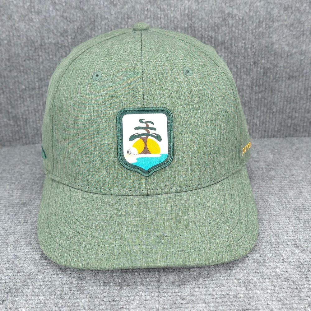 Pukka Golf Hat Cap Strap Back One Size Green Carmel Classic 25 Performance Mens